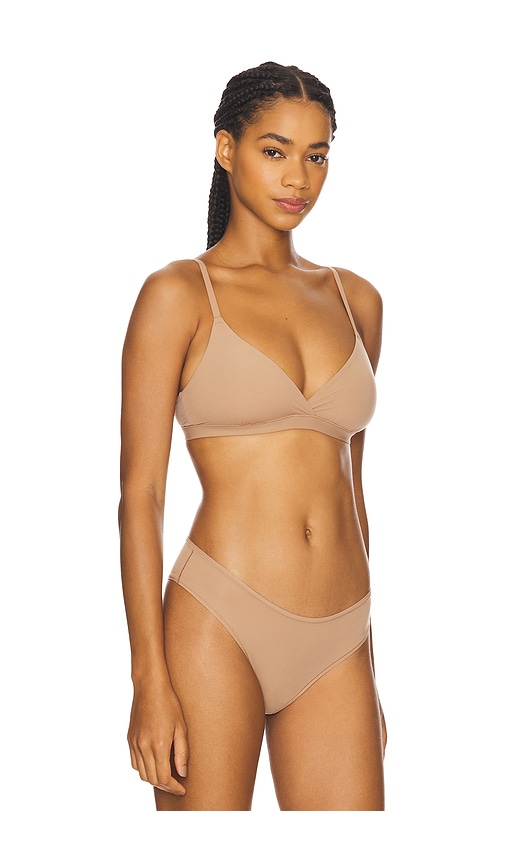 Skims Fits Everybody Crossover Bralette In Brown