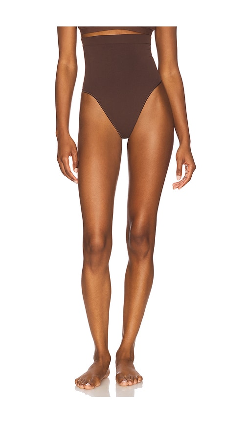 Skims Womens Espresso Core Control High-rise Stretch-woven Briefs In Brown