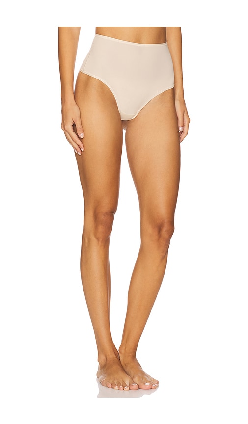 Skims Fits Everybody High Waisted Thong In Neutral