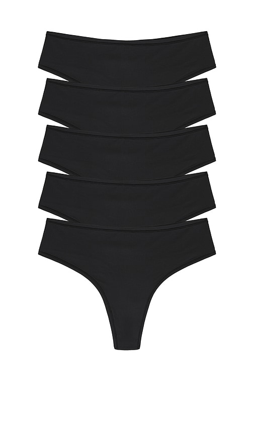 Fits Everybody Thong 5 Pack in Black. - size L (also in S, XL, XS, XXL) - SKIMS - Modalova