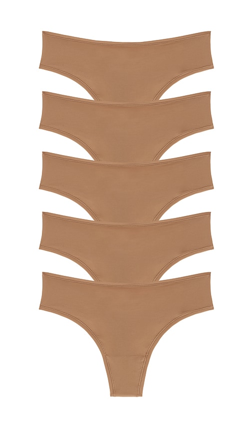 Fits Everybody Thong 5 Pack in Brown. - size L (also in M, XL, XS, XXL, XXS) - SKIMS - Modalova
