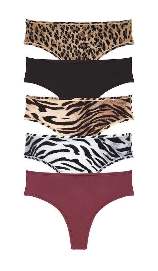 Skims Fits Everybody Assorted 5-pack Thongs In Multi