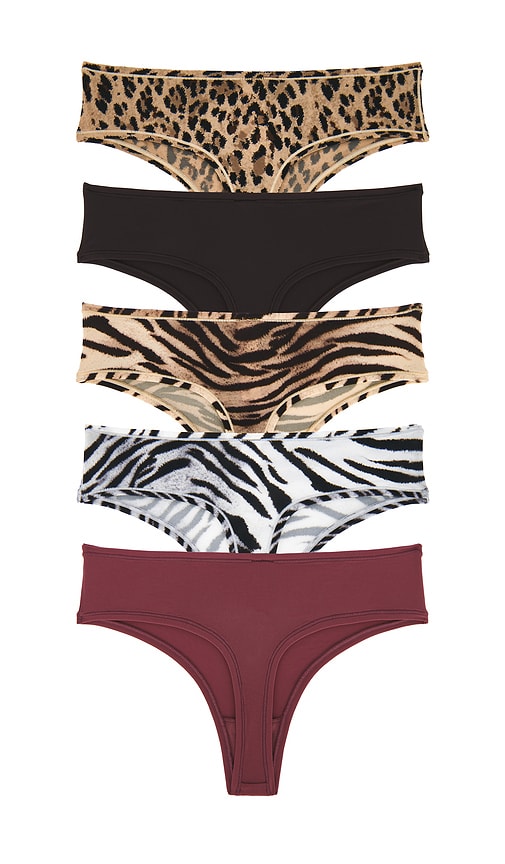 Skims Fits Everybody Assorted 5-pack Thongs In Multi