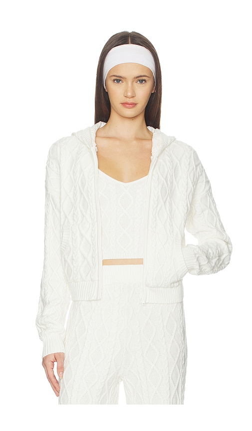 SKIMS Sweater Knit Shrunken Zip Up Hoodie