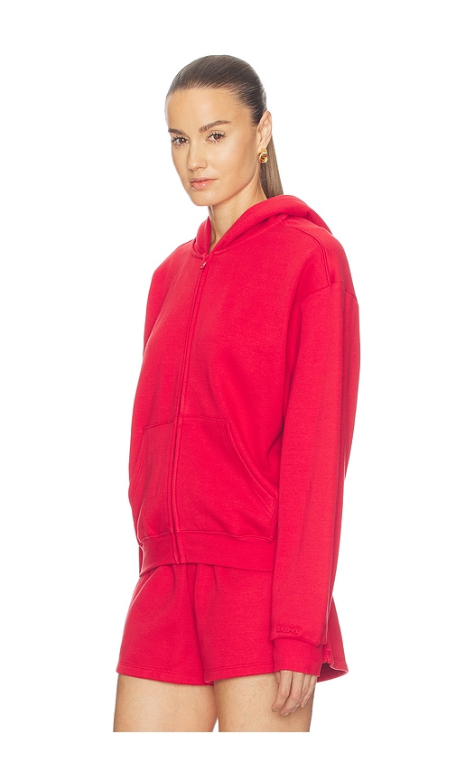SKIMS Cotton Fleece Classic Zip Up Hoodie | Thumbnail 3