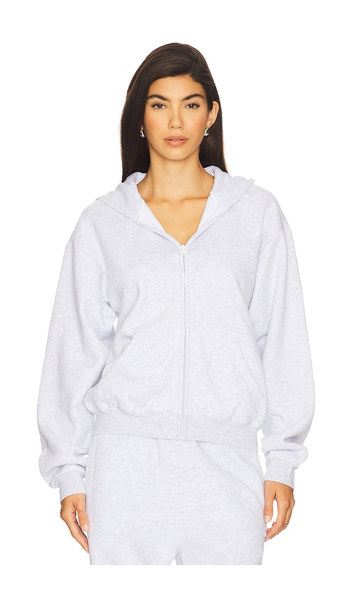 Skims Cotton Fleece Classic Zip-up Hoodie In Yellow