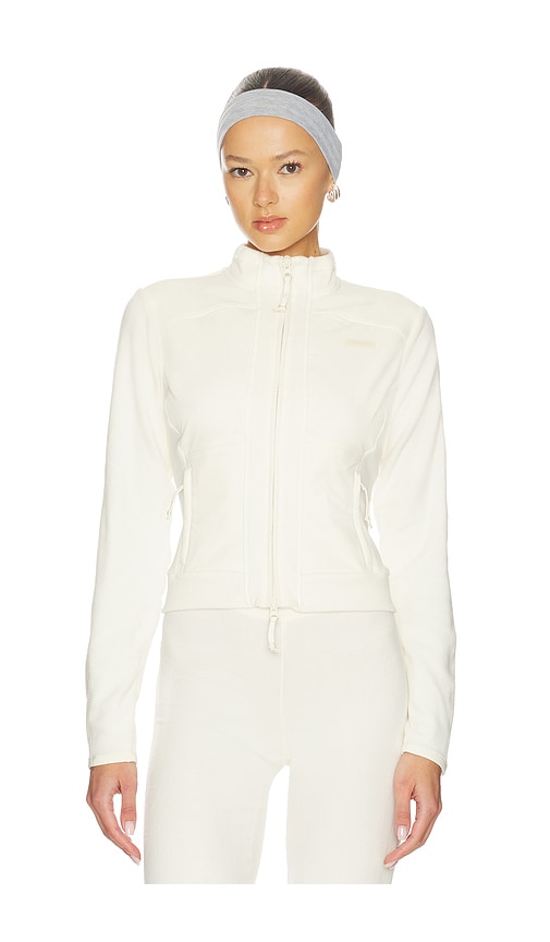 Skims Lounge Fleece Fitted Jacket In Neutral