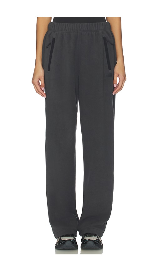 Skims Fleece Lounge Straight Leg Pant In Black