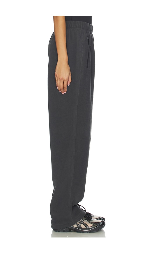 Skims Fleece Lounge Straight Leg Pant In Black
