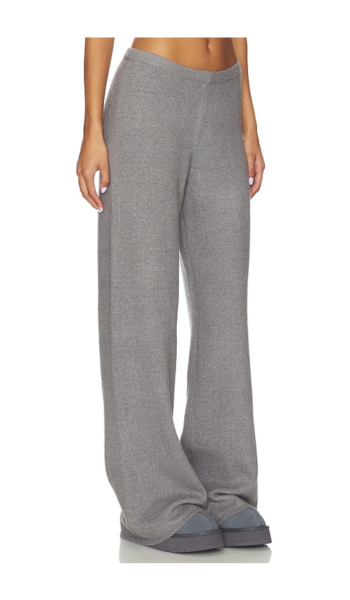 Skims Textured Knit Relaxed Pant In Gray