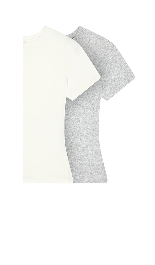 Cotton Jersey 2 Pack T-Shirt in Light Grey. - size L (also in M, S, XL, XS, XXS) - SKIMS - Modalova