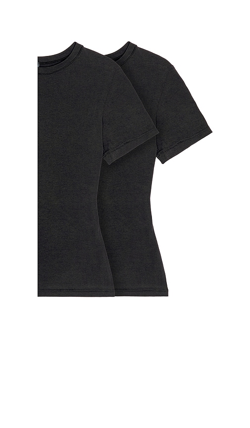Cotton Jersey 2 Pack T-Shirt in Black. - size L (also in M, S, XL, XS, XXS) - SKIMS - Modalova
