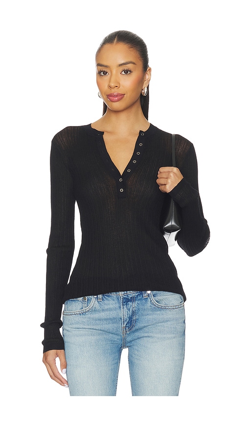 SKIMS Sheer Knit Long Sleeve Henley
