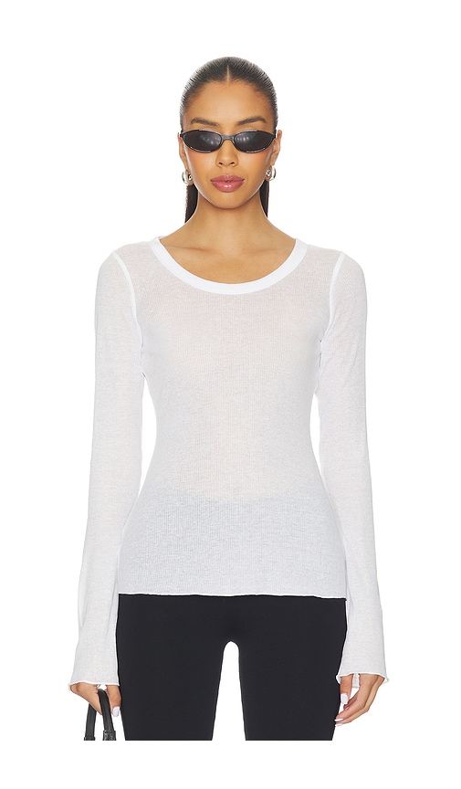 SKIMS Sheer Cotton Long Sleeve Top