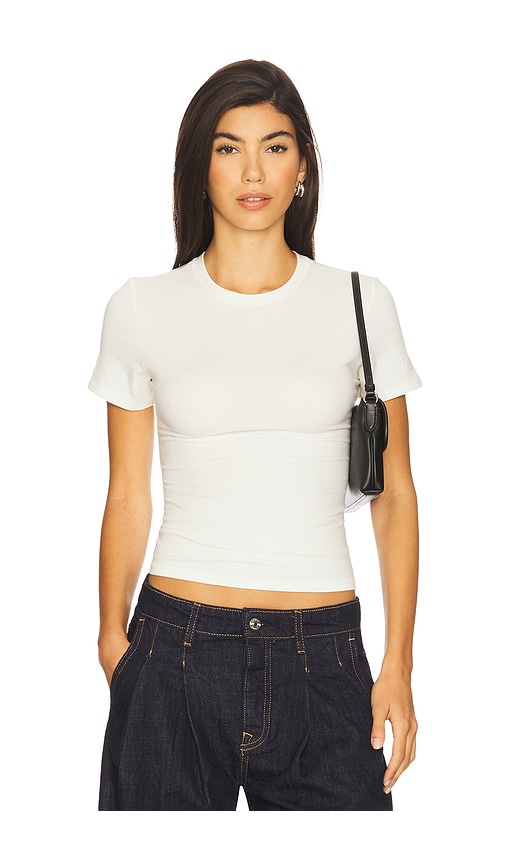 Skims Beige Cotton Jersey T-shirt In Gray