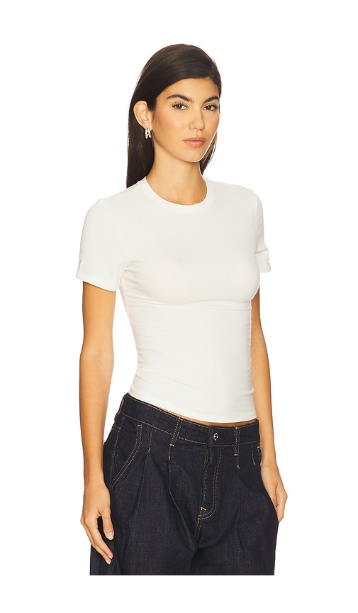 Skims Beige Cotton Jersey T-shirt In Gray