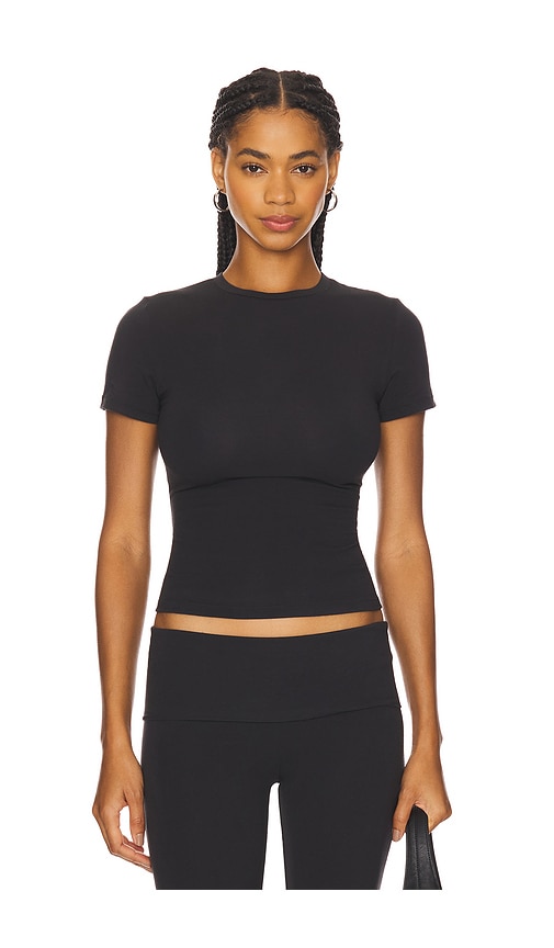 Skims Fits Everybody T-shirt Bodysuit In Black