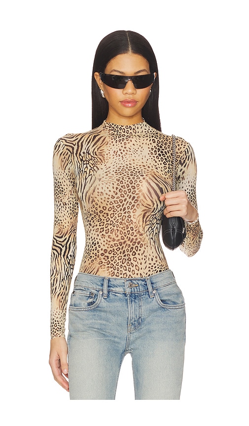 SKIMS Milky Sheer Mock Neck Long Sleeve Bodysuit