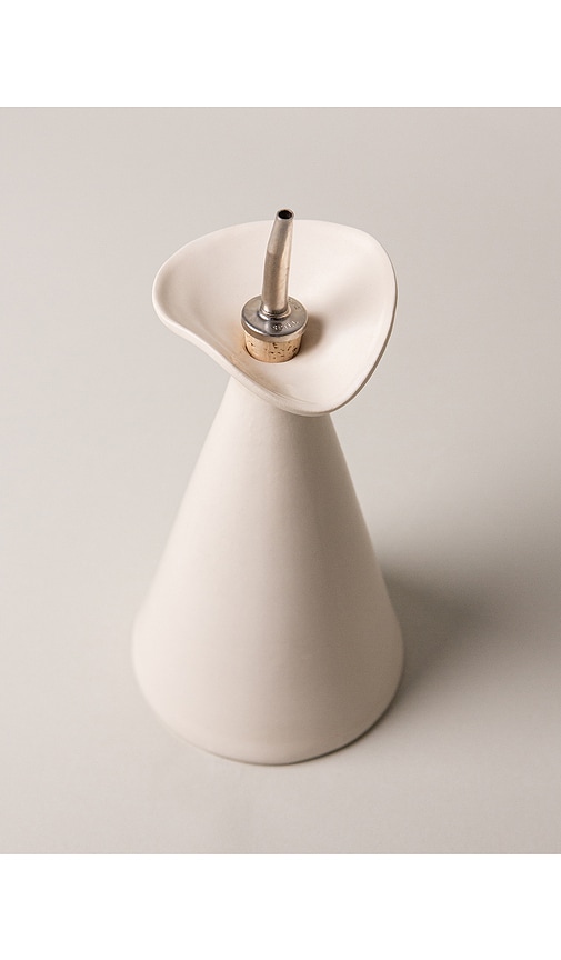Sin Flora Oil Cruet In White