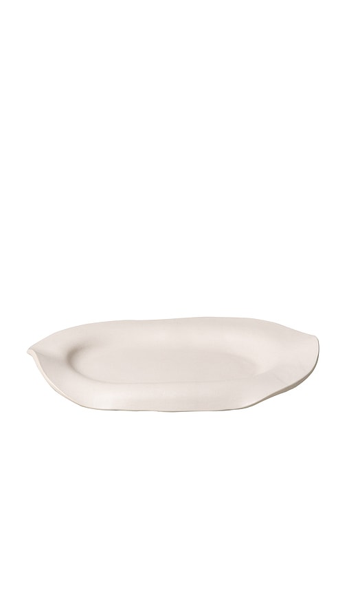 Sin Manta Oval Platter In White