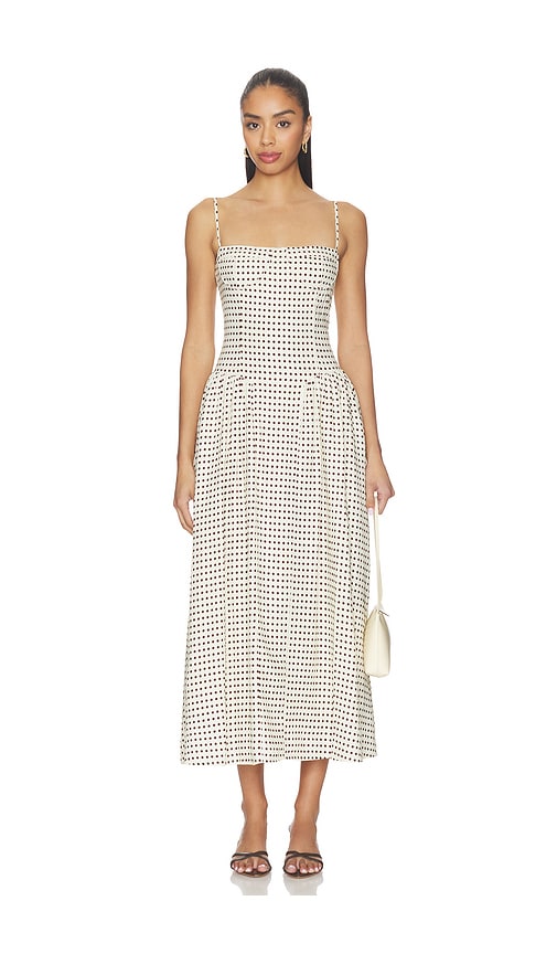 Brown Polka Dot Dress: Tan, Chocolate, Metallic | REVOLVE