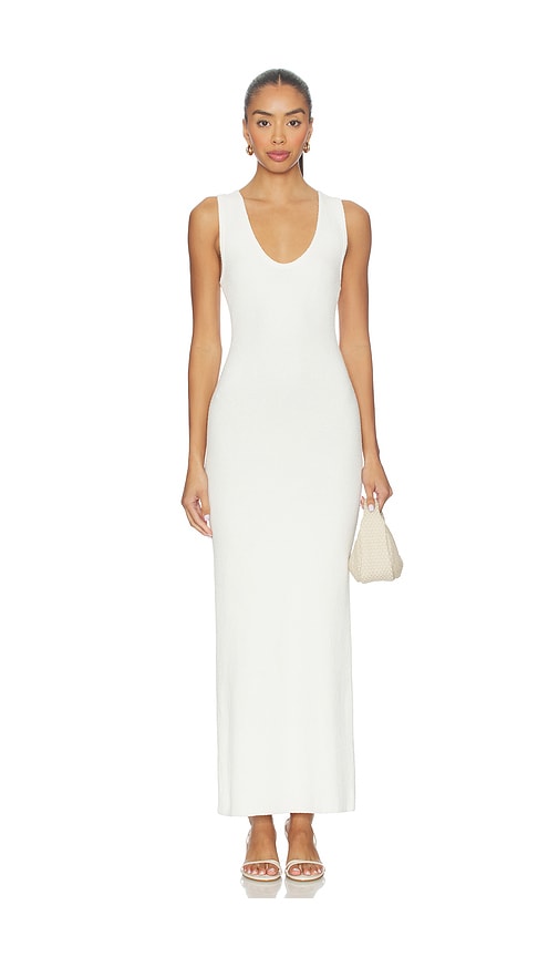 Sir Chiara Scoop Neck Dress In White