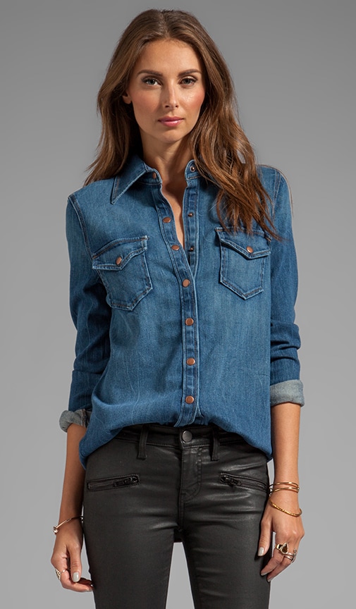 Ellie Denim Snap Front Shirt