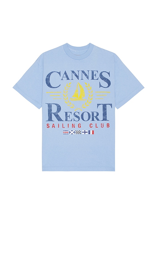 Shop Sixthreeseven Cannes Heavyweight Tee In Baby Blue