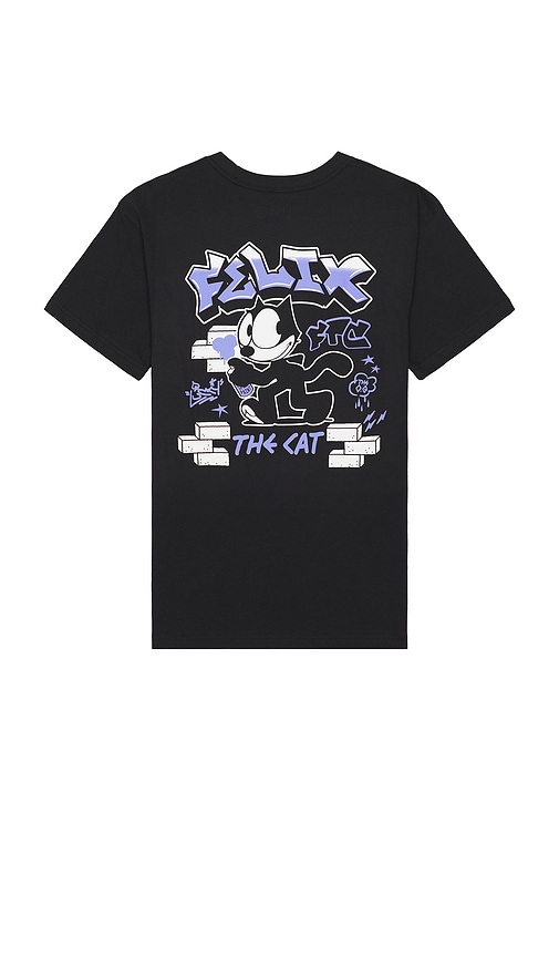 Shop Sixthreeseven Felix The Cat Graffiti Pop Tee In Black