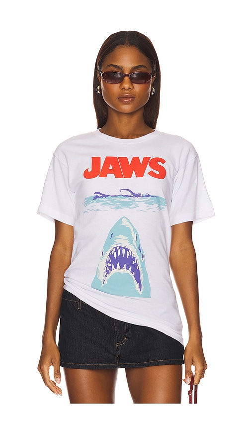 Jaws Poster Sketch Tee in White. - size XS (also in L, S)