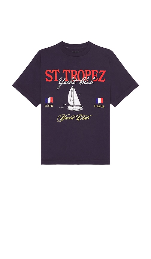 Shop Sixthreeseven St. Tropez Yacht Heavyweight Tee In Blue