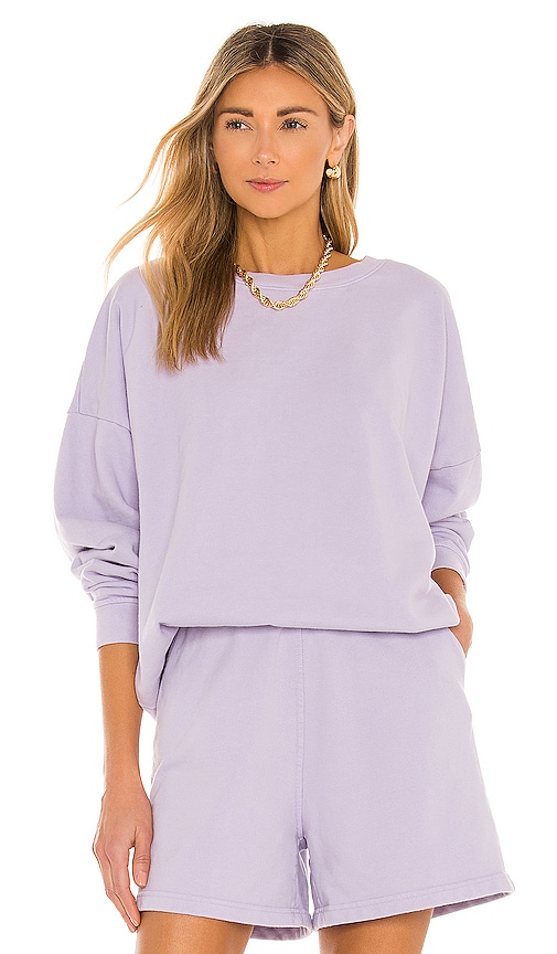 SIXTHREESEVEN The Oversized Crewneck in Lavender | REVOLVE