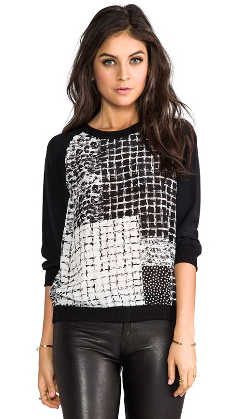 Lombard Patch Print Silk Sweatshirt