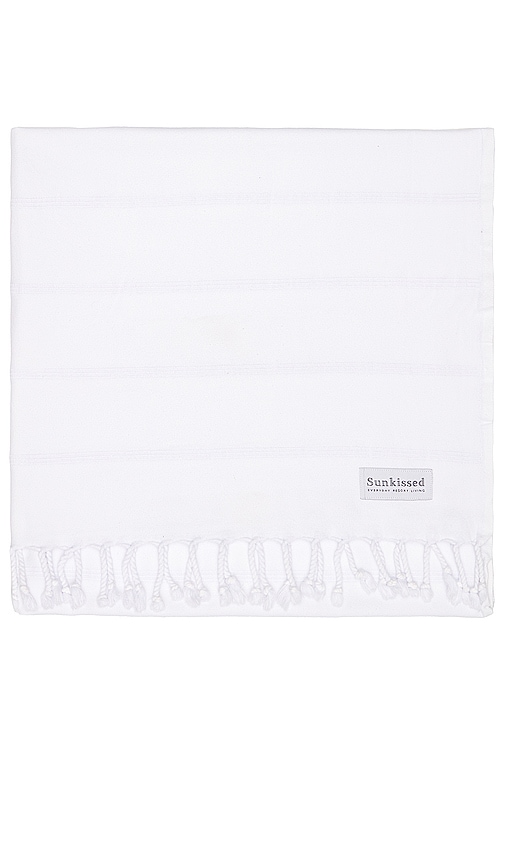 Shop Sunkissed Milos Sand Free Beach Towel In White