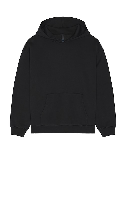 Skims Fleece Relaxed Hoodie In Black