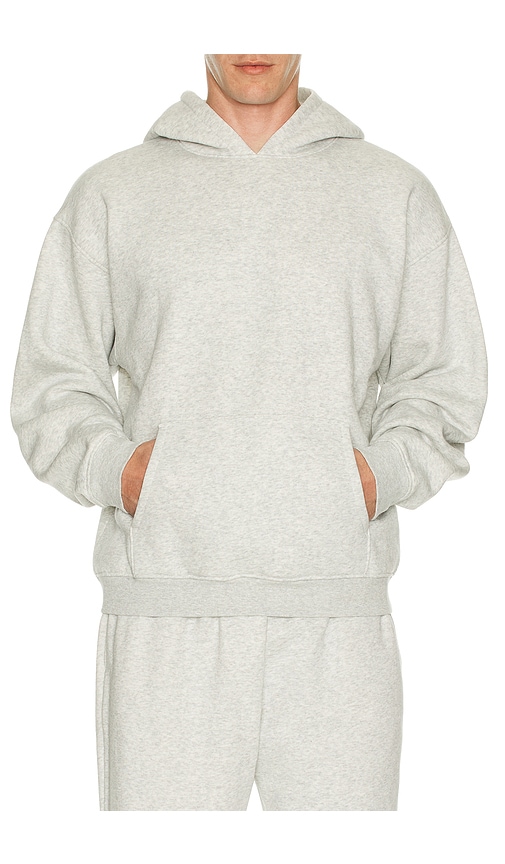 Skims Fleece Lounge Relaxed Hoodie In Gray