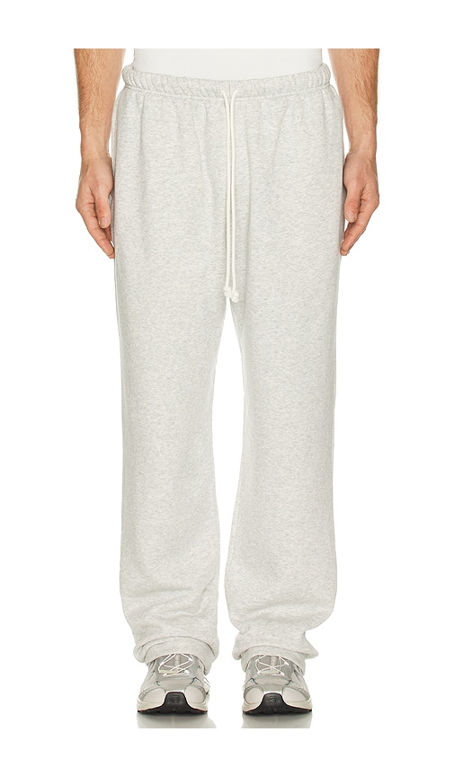 Skims Fleece Lounge Straight Leg Pant In Gray