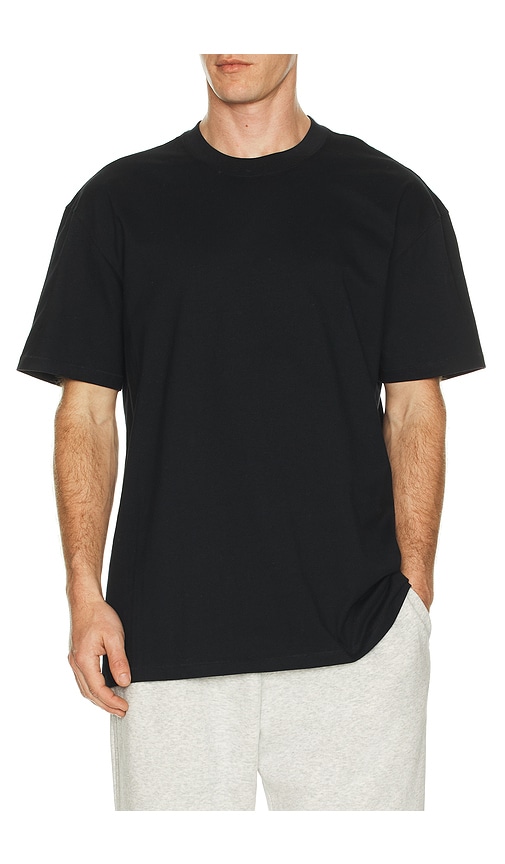 Skims Heavyweight Cotton T-shirt In Black