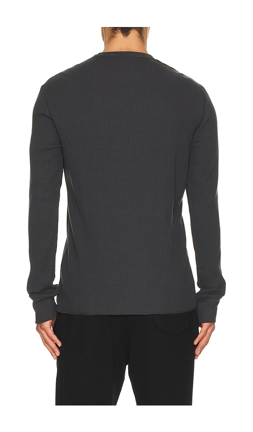 Skims Waffle Long Sleeve Top In Gray