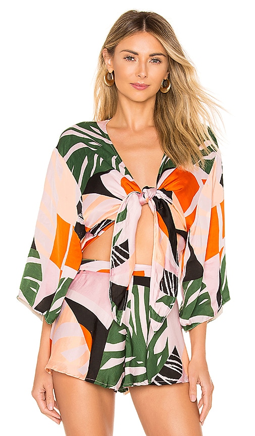 Eddie Silk Satin Kimono Top