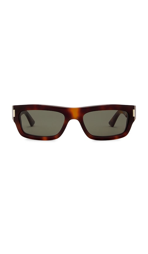 Saint Laurent Rectangular Sunglasses In Brown