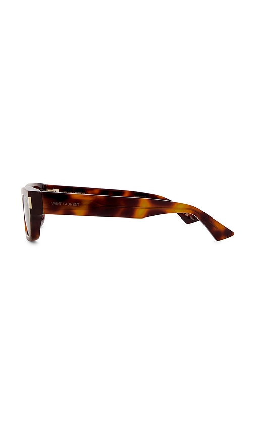  Saint Laurent Sonnenbrille Rectangular In Brown. 