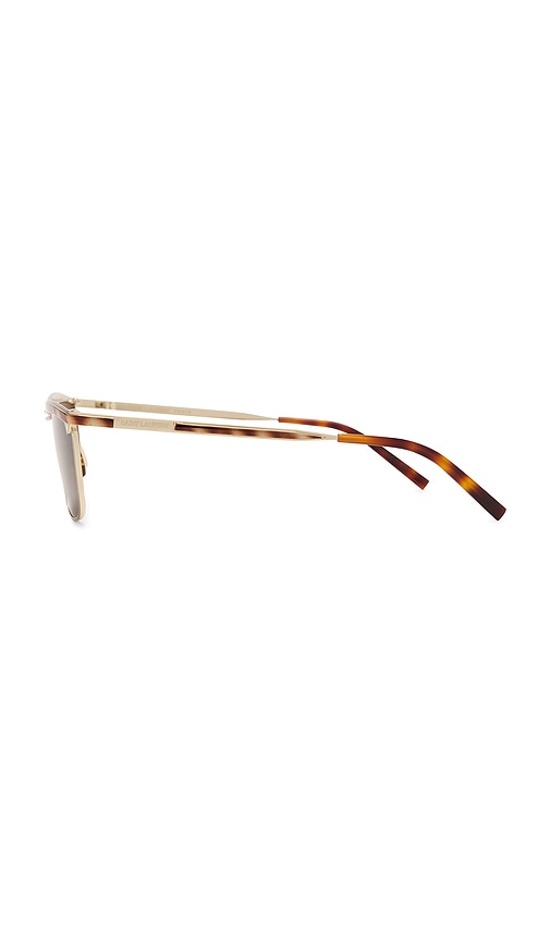  Saint Laurent Sonnenbrille Rectangular In Metallic Gold. 