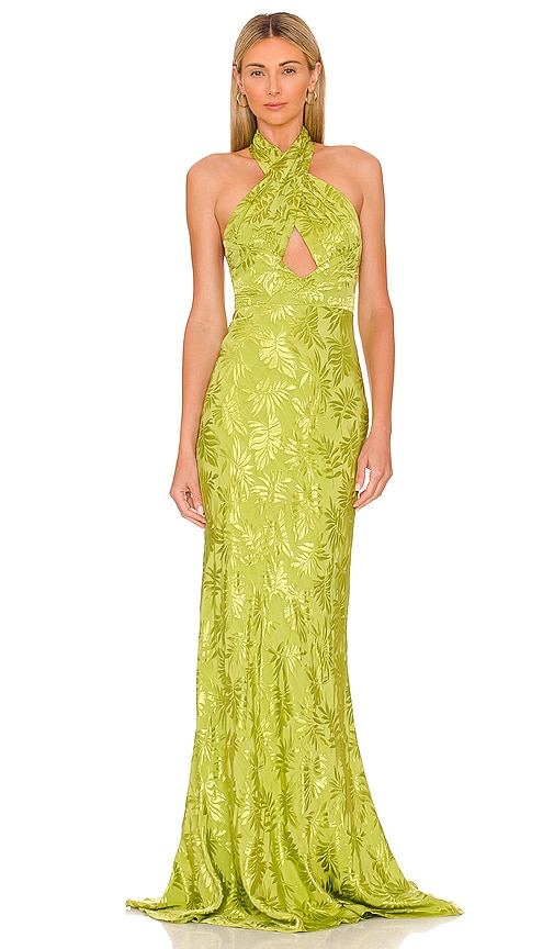 SAU LEE Liv Gown in Lime Green | REVOLVE