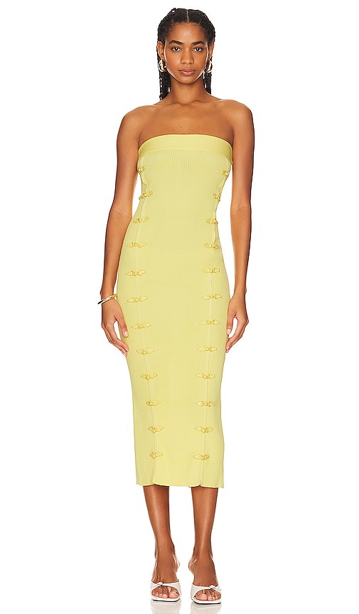 Sau Lee Women's Jennifer Knit Dress In Lemon Yellow