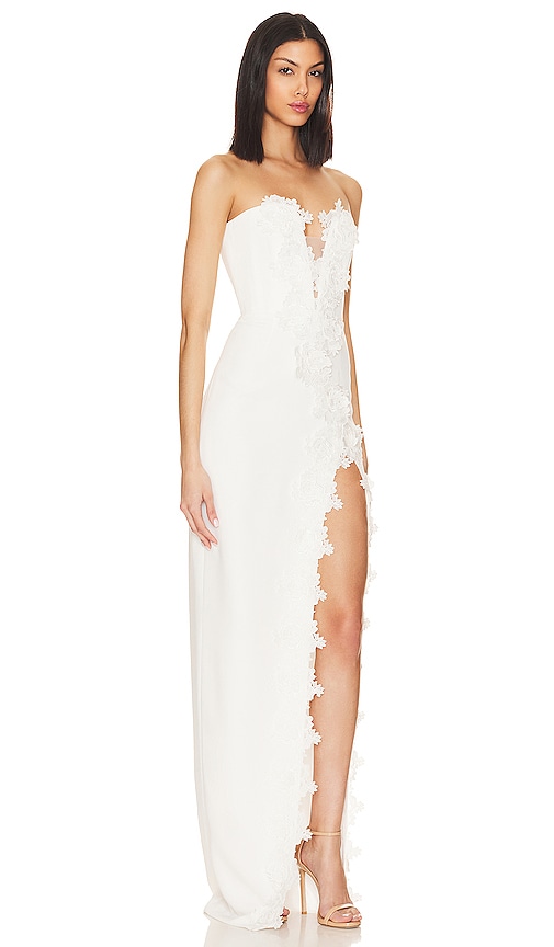 Shop Sau Lee Florence Dress In White