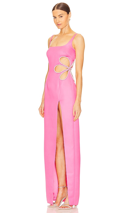 Shop Sau Lee Bettina Dress In Flamingo Pink
