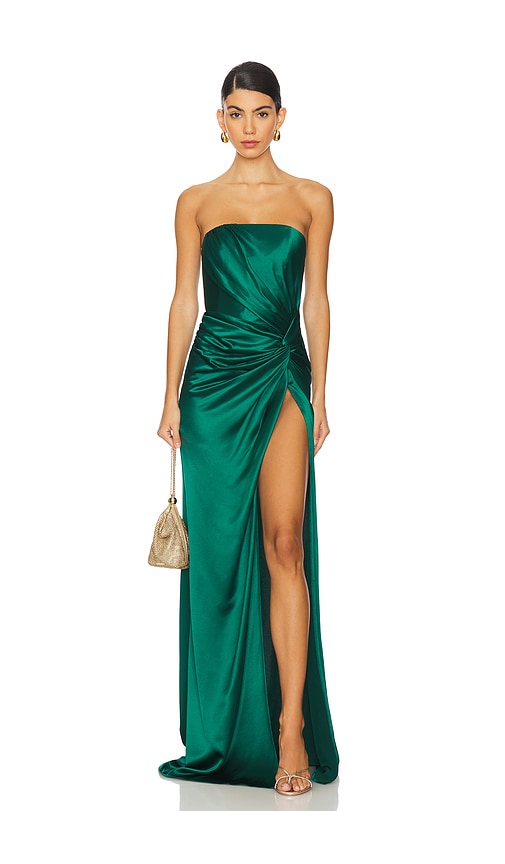 Shop Sau Lee Hera Gown In Emerald