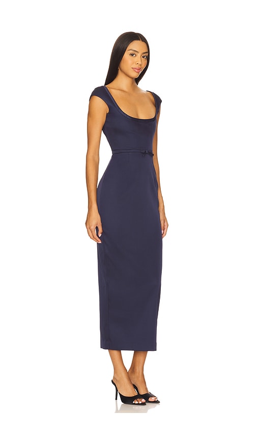 Sau Lee Meadow Midi Dress In Blue