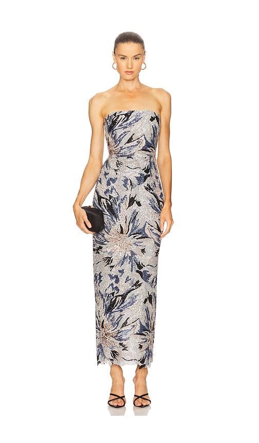 Sau Lee Meryl Strapless Sequin Gown In Multi